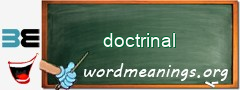 WordMeaning blackboard for doctrinal